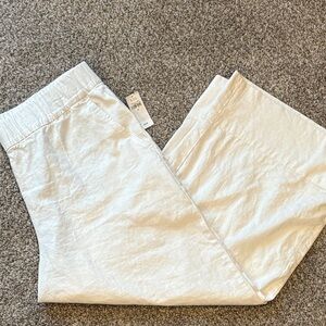 Gap White Linen Pants - women’s medium